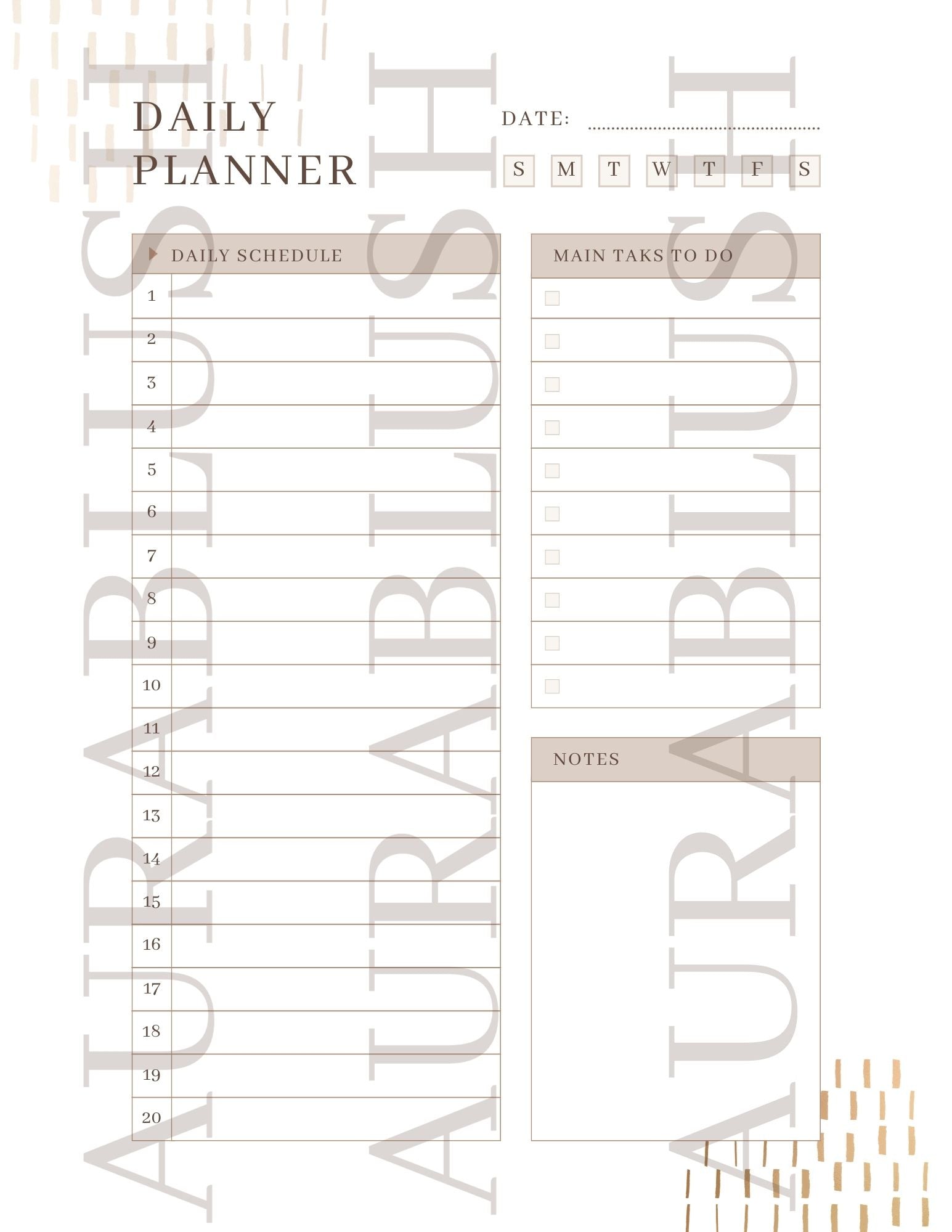 Minimal Weekly Planner